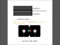 GJXH 2 πυρήνες FTTH εσωτερικό LZSH κάλυψη καλώδιο οπτικών ινών καλώδιο πτώσης