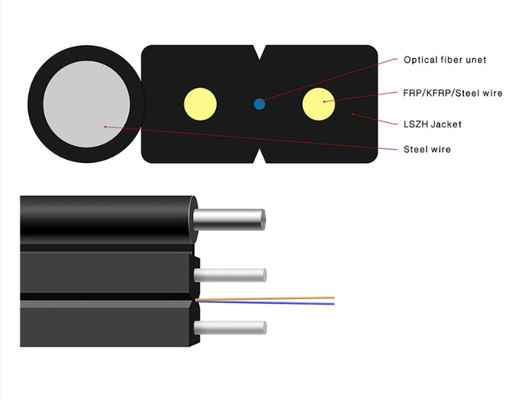 G657A2 Optical Fiber Cable Single Mode Outdoor Indoor black