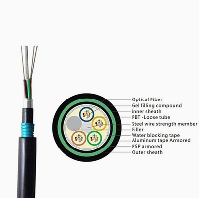 Άμεσο θαμμένο καλώδιο οπτικών ινών GYTA53 με PBT Loose Tube και ≥50dB απώλεια επιστροφής για πυρήνα ανώτερης απόδοσης δικτύου 2-144 πυρήνες