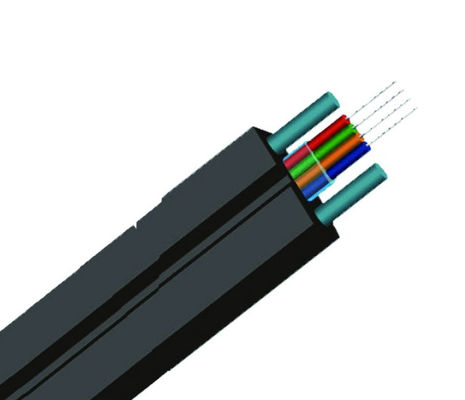 4 Core Indoor Ftth Drop Cable , G657a2 Flat Fiber Optic Cable